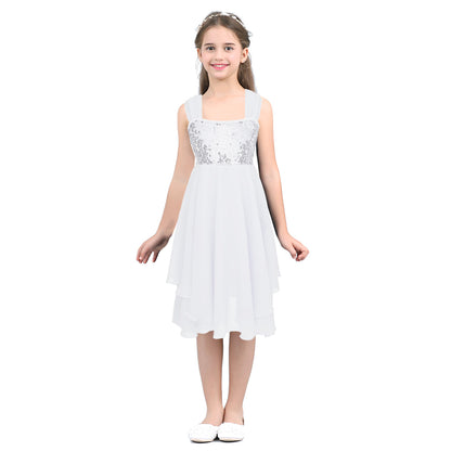 Kids Girls Ballerina Tutu Ballet Lyrical Dance Dress Gymnastics Leotard Sequins Fairy Tutu Ballet Jersey Dance Dress Costumes