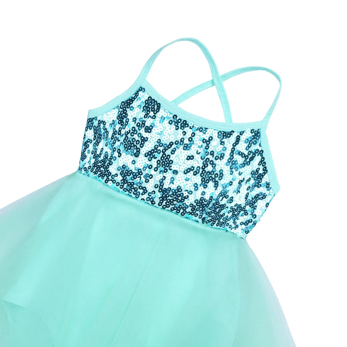 Kids Girls Ballerina Tutu Ballet Lyrical Dance Dress Gymnastics Leotard Sequins Fairy Tutu Ballet Jersey Dance Dress Costumes