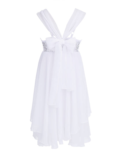 Kids Girls Ballerina Tutu Ballet Lyrical Dance Dress Gymnastics Leotard Sequins Fairy Tutu Ballet Jersey Dance Dress Costumes