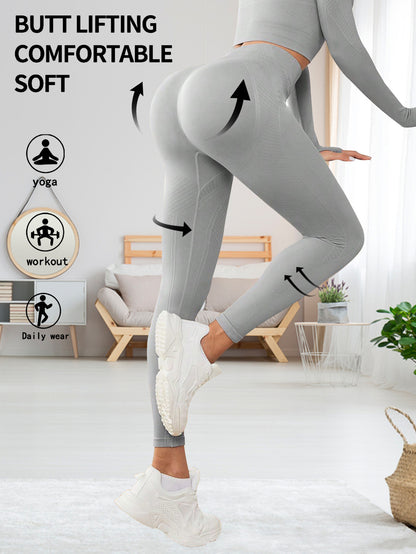 Nude Peach-Colored Butt-Lifting High-Elastic Women's Tight-Fitting Quick-Drying Running Outerwear High-Waisted Sexy Fitness Yoga Pants