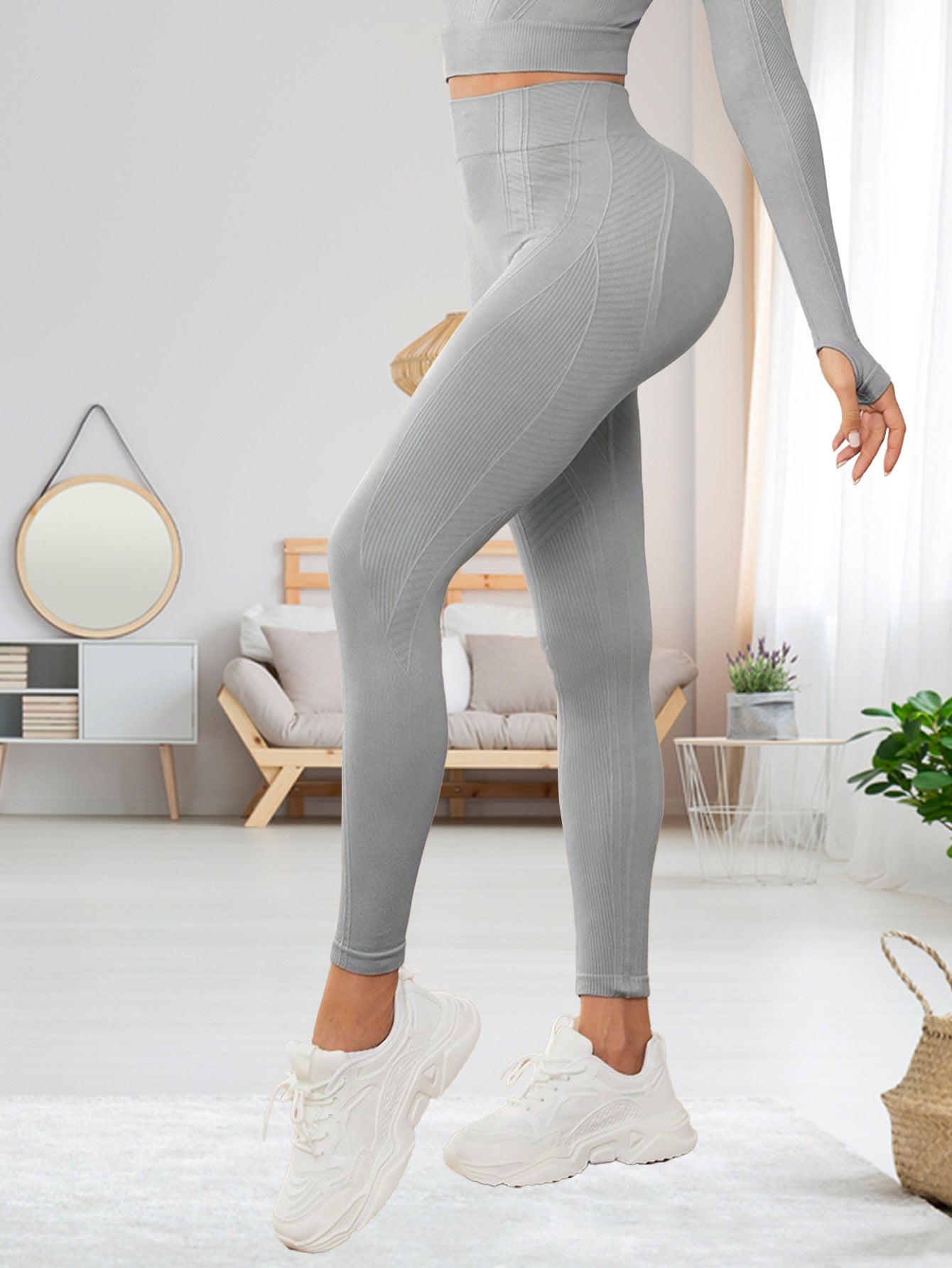 Nude Peach-Colored Butt-Lifting High-Elastic Women's Tight-Fitting Quick-Drying Running Outerwear High-Waisted Sexy Fitness Yoga Pants