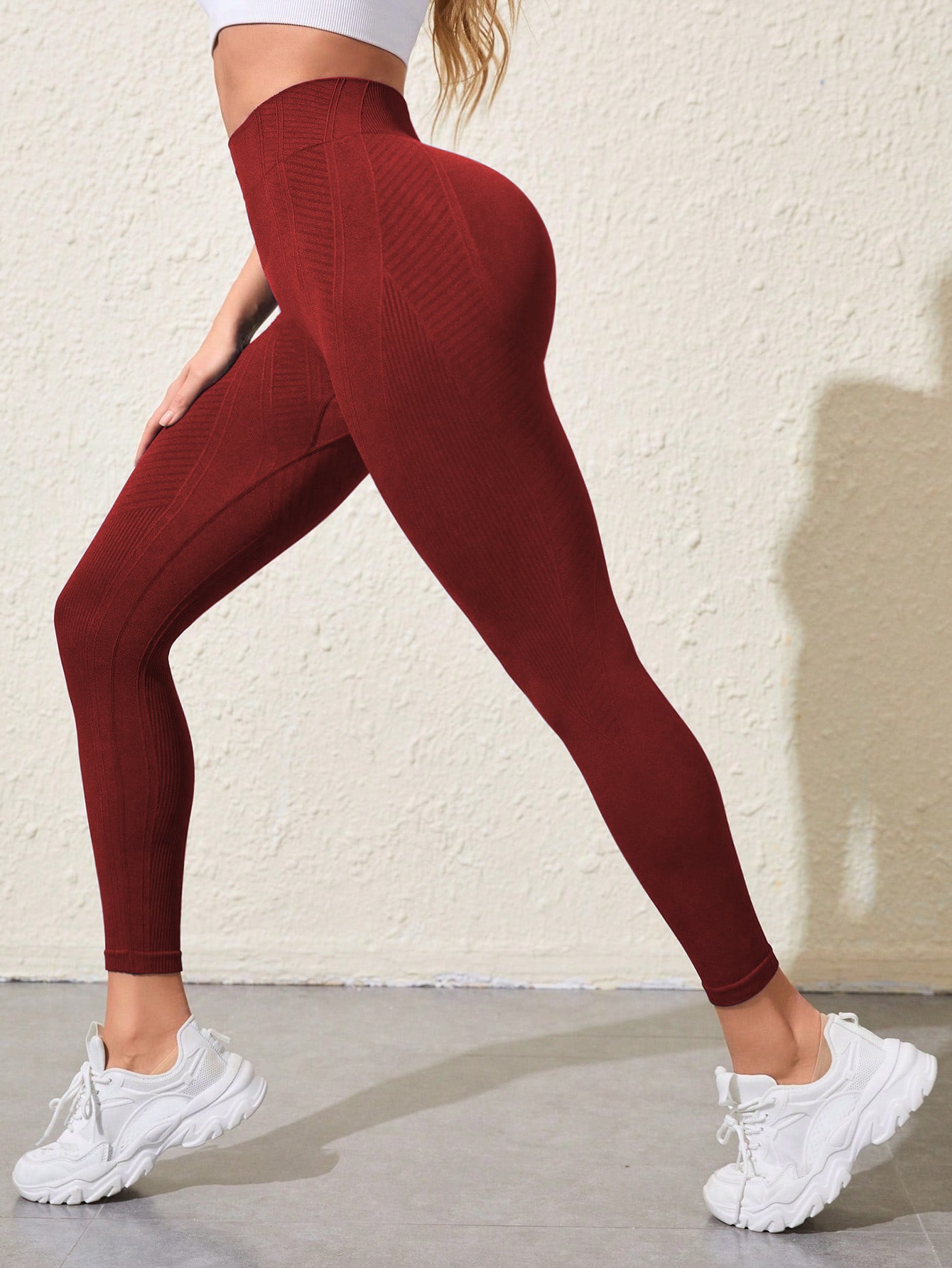 Nude Peach-Colored Butt-Lifting High-Elastic Women's Tight-Fitting Quick-Drying Running Outerwear High-Waisted Sexy Fitness Yoga Pants