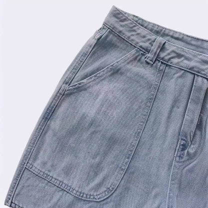 Women's Light Blue Cargo Jogger Jeans | High Waist Street Style Denim