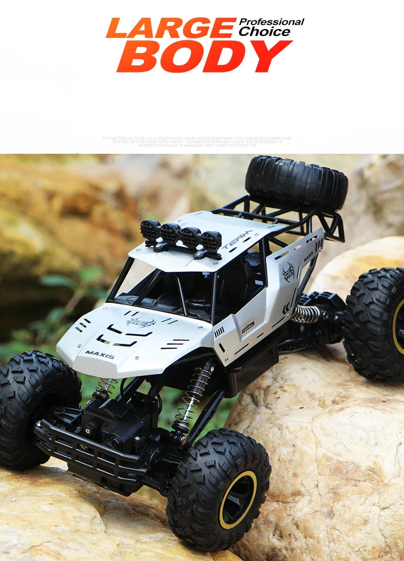 35CM Remote Control Off Road RC Car Radio Climbing Super Alloy Truck Buggy 4x4 RTR Vehicle Electric Toy Childrens Kids Gifts