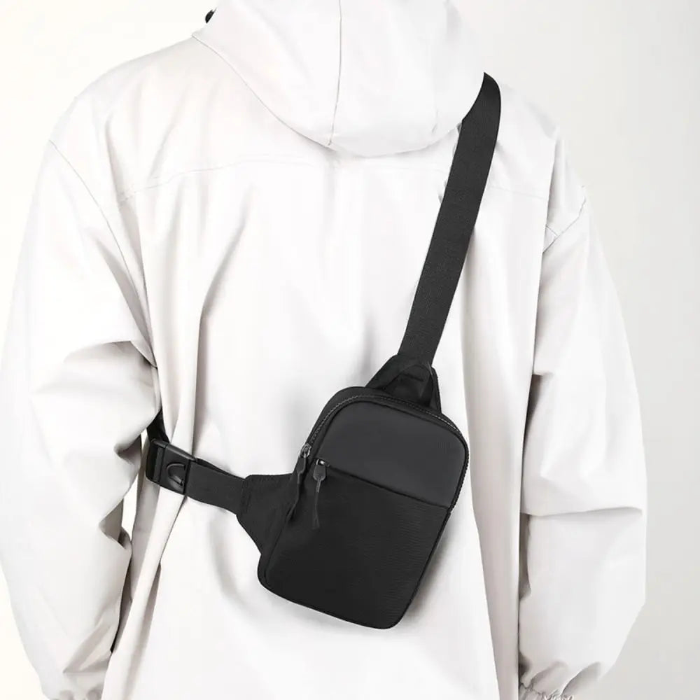 Men's Chest Bag Fashion Small Canvas Shoulder Crossbody Bags for Man Mini Cloth Sling Sport Cross Phone Male Handbag