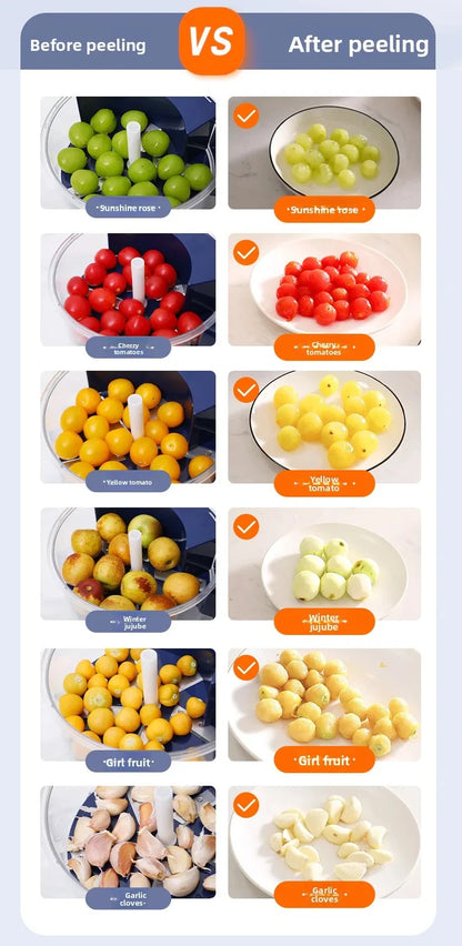 New Automatic Fruit Peeler Machine Wireless Portable for Plum Peach and Grape Fast Easy Home Kitchen Gadget