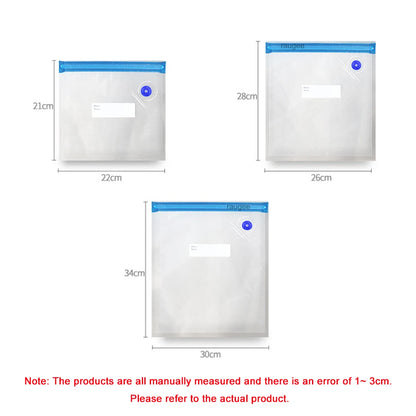 Vacuum Packaging Bags for Food Vacuum Bags BPA-Free Food Vacuum Sealing Bag Reusable Food Storage Zipper Sealer Bags 10pcs 30pcs