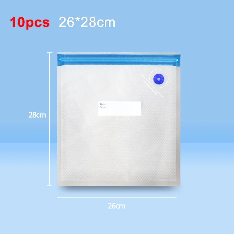 Vacuum Packaging Bags for Food Vacuum Bags BPA-Free Food Vacuum Sealing Bag Reusable Food Storage Zipper Sealer Bags 10pcs 30pcs