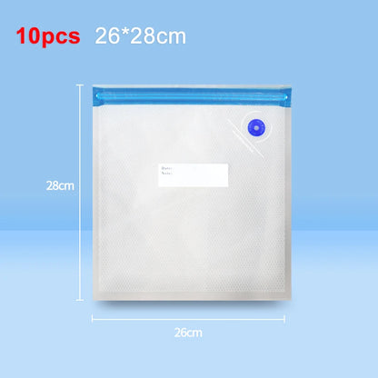 Vacuum Packaging Bags for Food Vacuum Bags BPA-Free Food Vacuum Sealing Bag Reusable Food Storage Zipper Sealer Bags 10pcs 30pcs