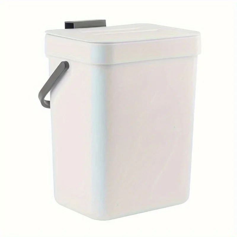 Food Waste Basket Bin for Kitchen, Small Countertop Compost Bin with Lid,Odor-Free Food Scrap Container,Wall Mounted Garbage Can