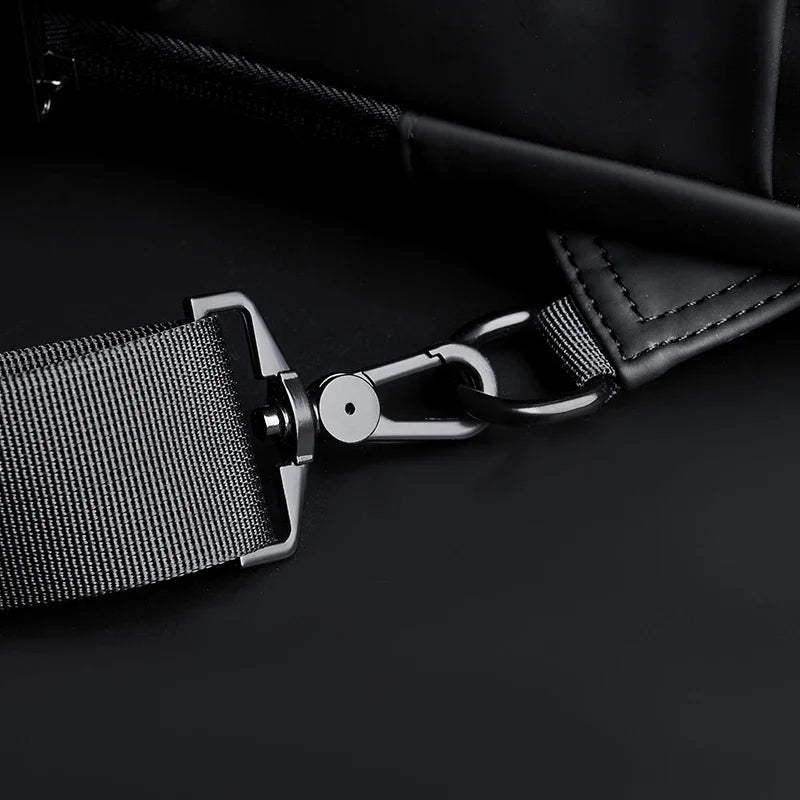 Anti-theft Shoulder Men's Fashion Sling Backpack with USB Charging Port, Waterproof Crossbody Chest Bag for Travel & Daily Use