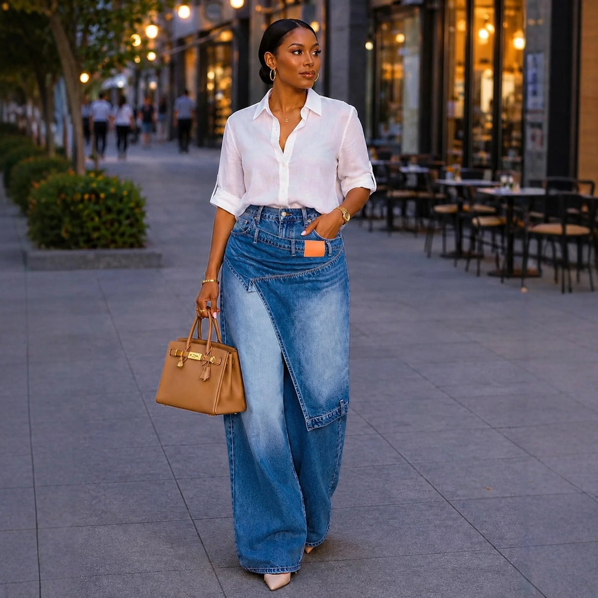 Women's Wide Leg Jeans | High Waist Vintage Denim Trousers | Y2K Streetwear