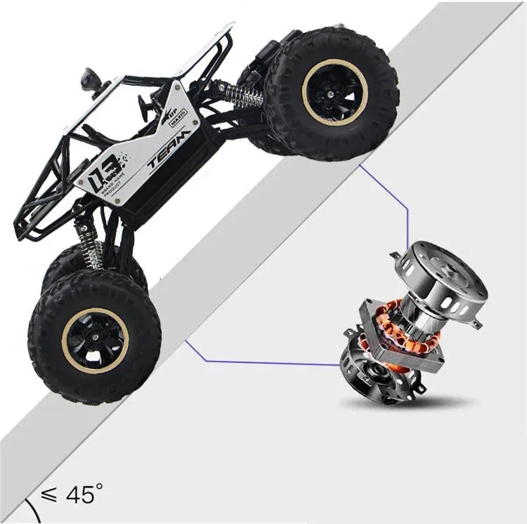 35CM Remote Control Off Road RC Car Radio Climbing Super Alloy Truck Buggy 4x4 RTR Vehicle Electric Toy Childrens Kids Gifts