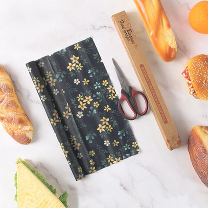 WEEDI Reusable Beeswax Wrap Roll, Eco-Friendly, Wax Paper Roll, Plastic-Free Beeswax Food Wrap for Sandwich, Fruit & Bowl Cover
