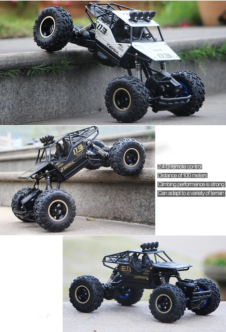 35CM Remote Control Off Road RC Car Radio Climbing Super Alloy Truck Buggy 4x4 RTR Vehicle Electric Toy Childrens Kids Gifts