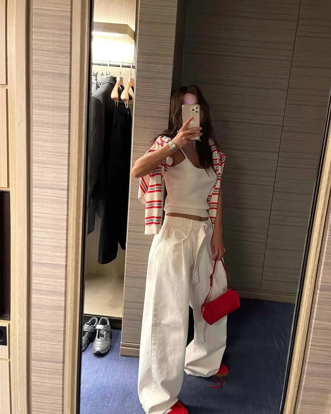 Chic Spring New Classic Color Block Striped round Neck Button up Soft Knitted Open Cardigan for Women Comfortable Casual Style