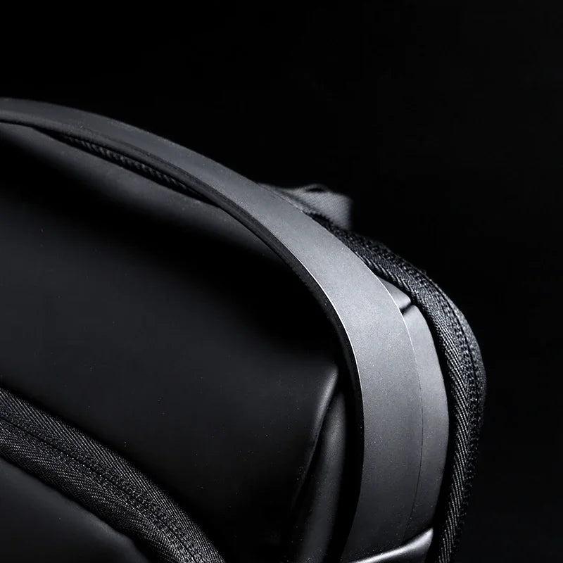 Anti-theft Shoulder Men's Fashion Sling Backpack with USB Charging Port, Waterproof Crossbody Chest Bag for Travel & Daily Use