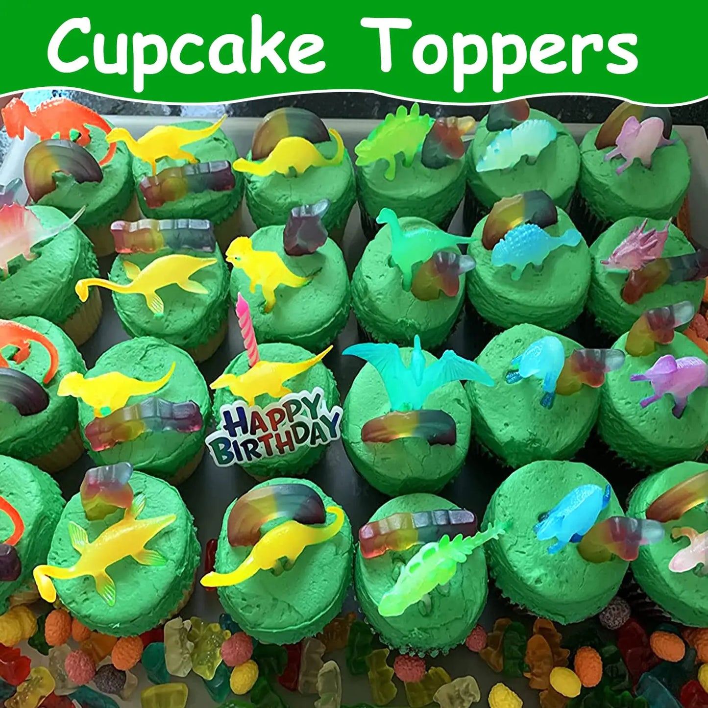 13/26/39pcs Mini Glow in Dark Dinosaur Model Toys for Boys Kids Birthday Party Favor Gift Cupcake Topper Classroom Prize