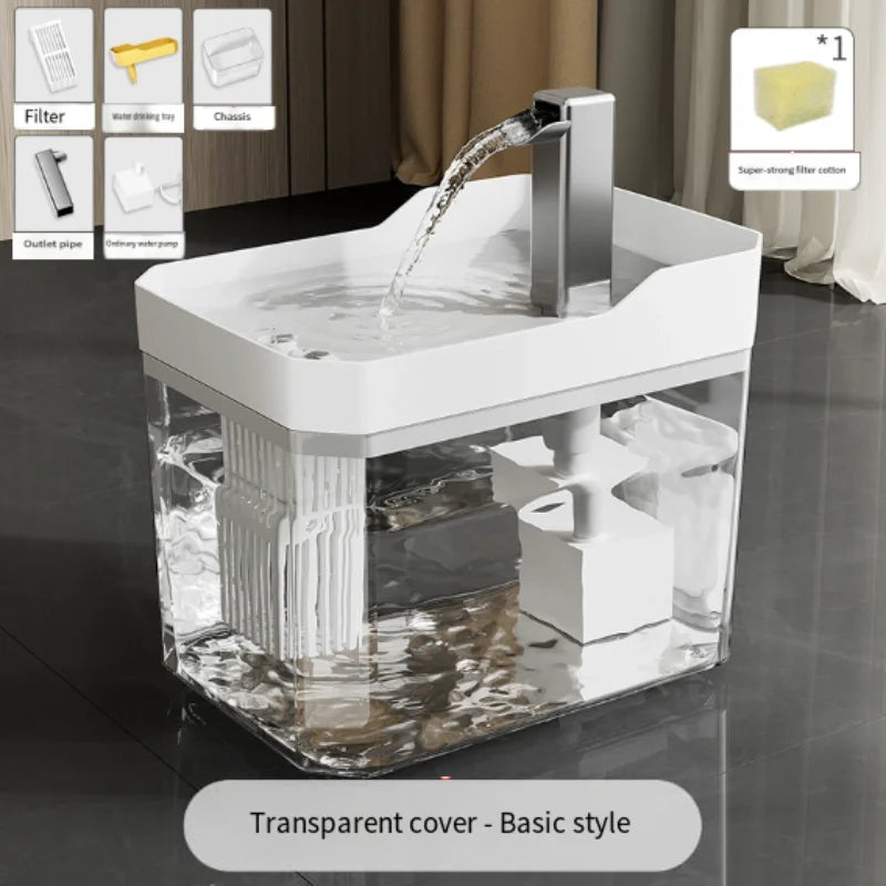 Cat Water Fountain Auto Filter USB Pet Drinking Dispenser Live Water Circulation Quiet Automatic Fountain for Cats and Small Pet