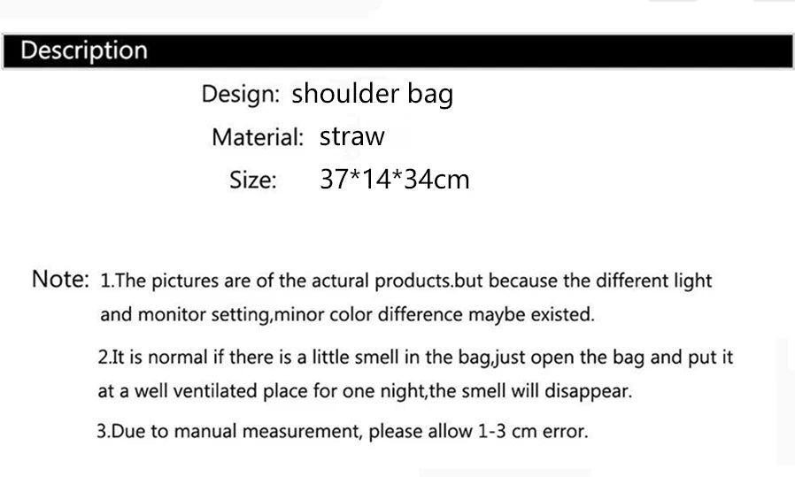 Summer Woven Straw Tote Bag Casual Beach Vacation Women Shoulder Bags Large Capacity Female Handbags Solid Color