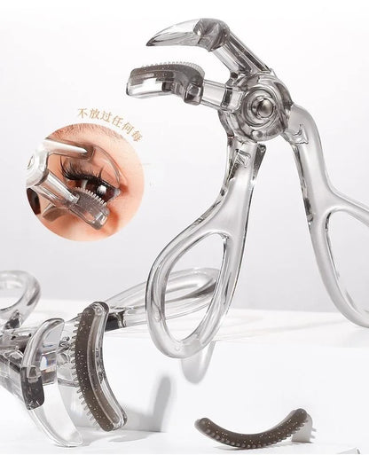 Dual-Type Eyelash Curler with Comb – Wide & Partial Clip Options, Waterproof, Long-Lasting, Natural Curl, Unisex Certified