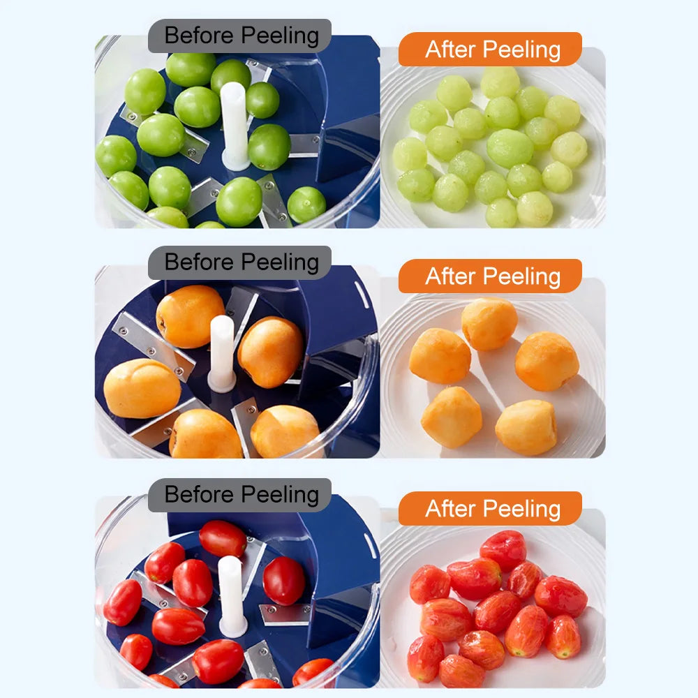 2026 Upgrade Electric Garlic Fruit Peeler Effortless Peeling One-Touch Operation Easy to Clean Remover Tool for Kitchen
