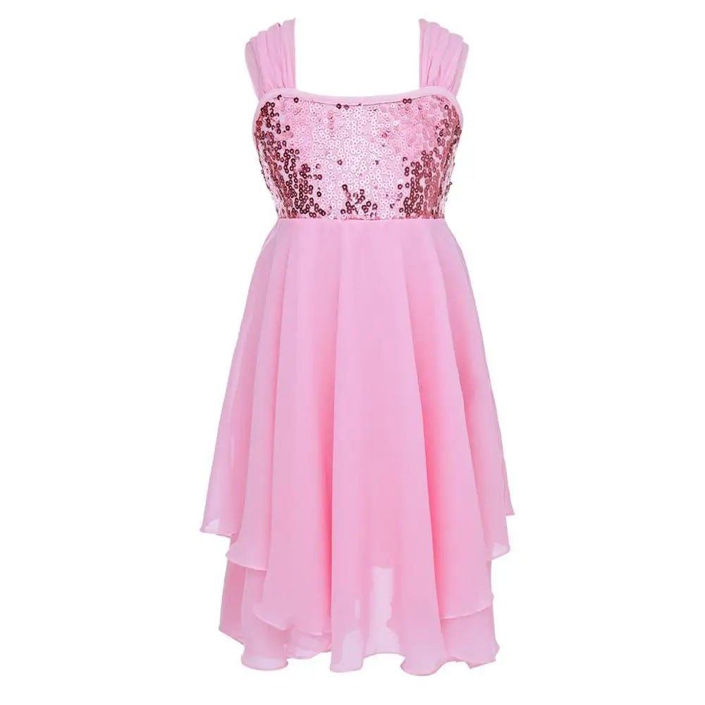 Kids Girls Ballerina Tutu Ballet Lyrical Dance Dress Gymnastics Leotard Sequins Fairy Tutu Ballet Jersey Dance Dress Costumes