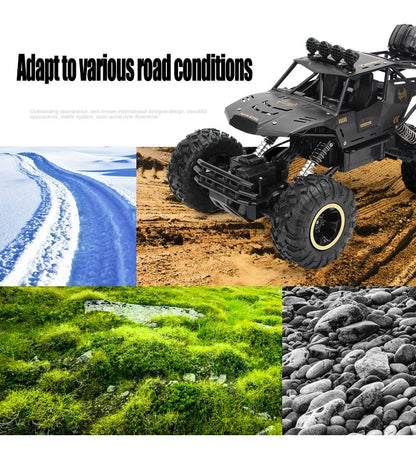 35CM Remote Control Off Road RC Car Radio Climbing Super Alloy Truck Buggy 4x4 RTR Vehicle Electric Toy Childrens Kids Gifts