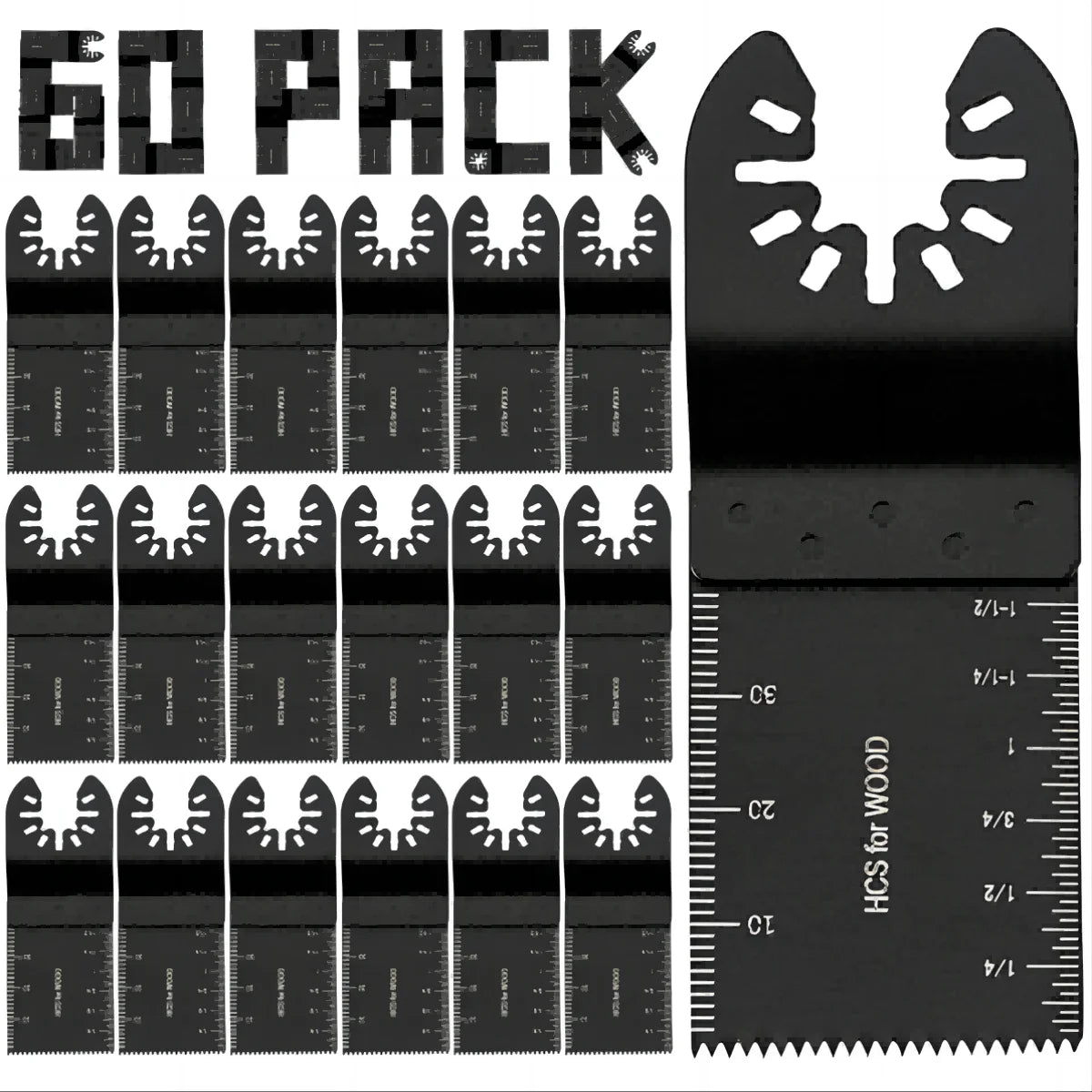 Oscillating Saw Blades Fast Fit Mixed Blades Oscillating Saw Blade Kit Multitool Blades for Metal, Wood, Plastic, MDF & More