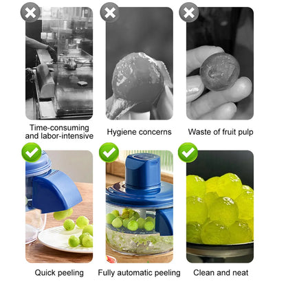 2026 Upgrade Electric Garlic Fruit Peeler Effortless Peeling One-Touch Operation Easy to Clean Remover Tool for Kitchen