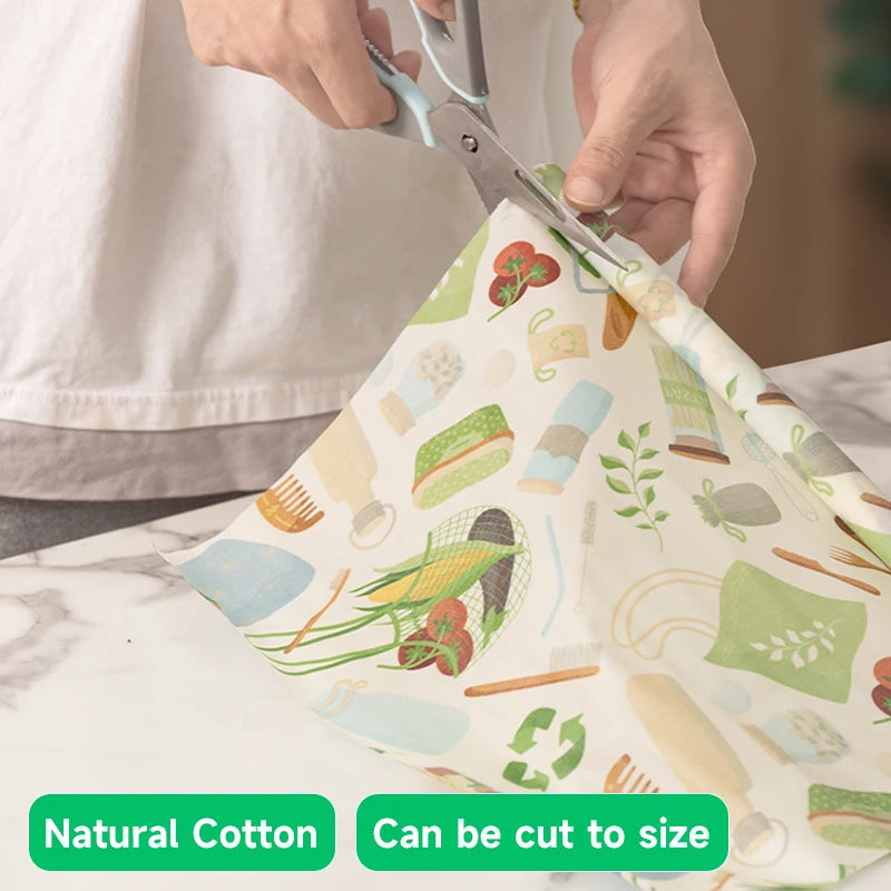 WEEDI Reusable Beeswax Wrap Roll, Eco-Friendly, Wax Paper Roll, Plastic-Free Beeswax Food Wrap for Sandwich, Fruit & Bowl Cover