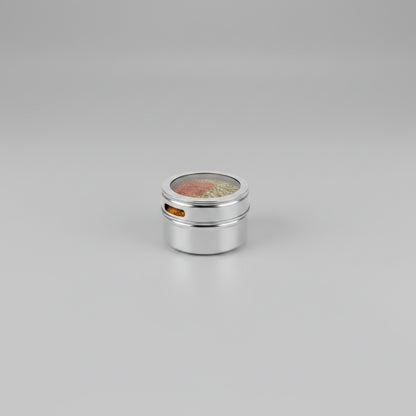 New Magnetic Spice Jar Set Stainless Steel Spice Tins Spice Storage Container Pepper Seasoning Sprays Tools with Spice Label