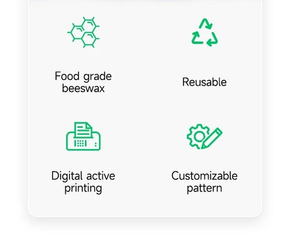 WEEDI Reusable Beeswax Wrap Roll, Eco-Friendly, Wax Paper Roll, Plastic-Free Beeswax Food Wrap for Sandwich, Fruit & Bowl Cover