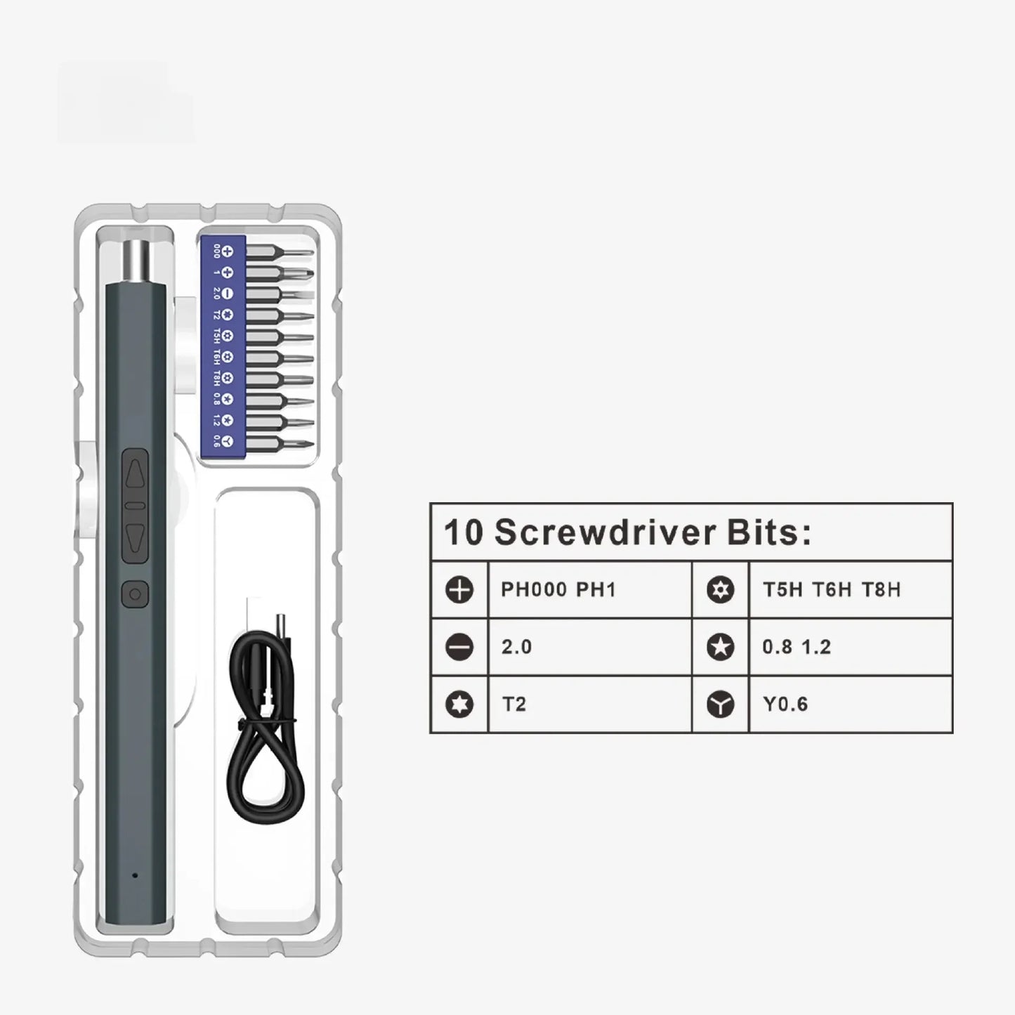 12-In-1 50-In-1 Electric Screwdriver Set Phone Game Machine Toy Computer Charging Screwdriver Rechargeable Wireless Cordless Bit