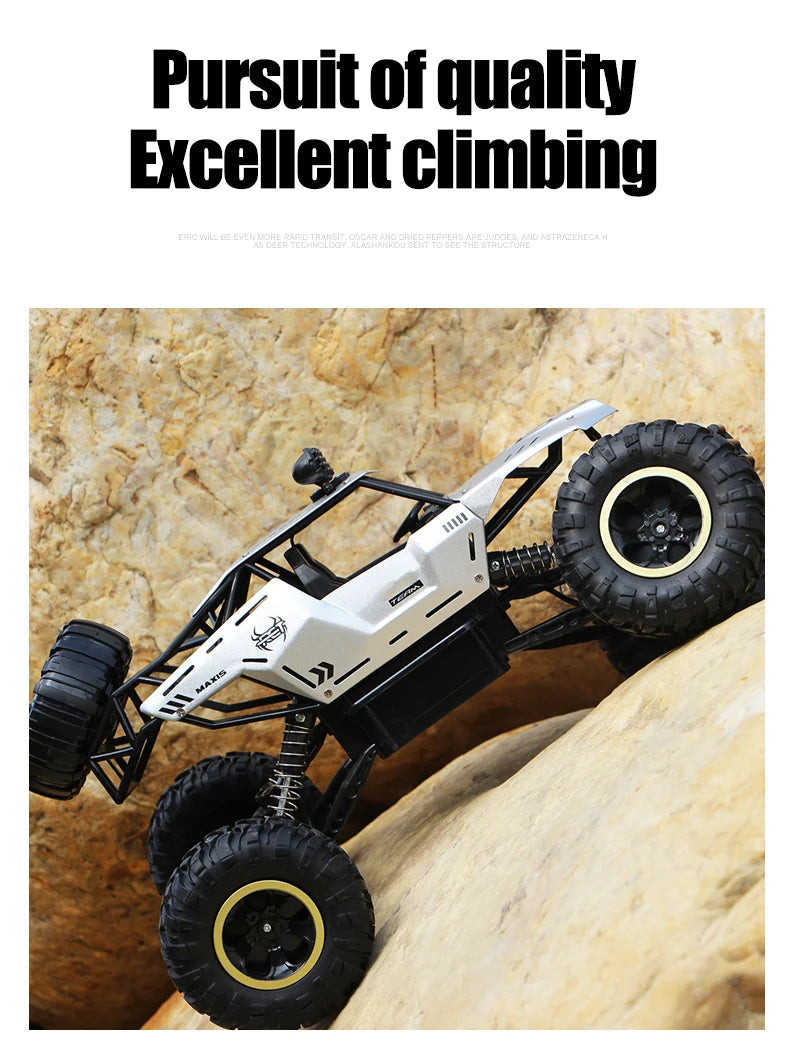 35CM Remote Control Off Road RC Car Radio Climbing Super Alloy Truck Buggy 4x4 RTR Vehicle Electric Toy Childrens Kids Gifts