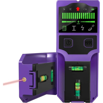 Stud Finder Wall Scanner Stud Detector Center Finder for Wood Metal AC Wire Pipe Detection Electronic Stud with Laser Level LCD