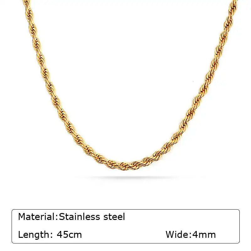 Chunky Gold Plated Link Necklace For Women, Stainless Steel Oval Thick Chain Choker Minimalist Jewelry