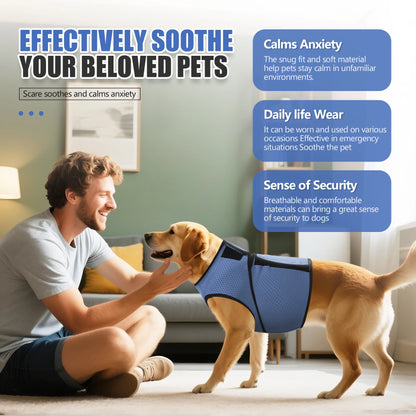 Dog Anxiety Jacket, Dog Coat for Thunder, Skin-Friendly Dog Calming Shirt - Keep Pet Calm, Anti Anxiety Vest for Dogs and Cat