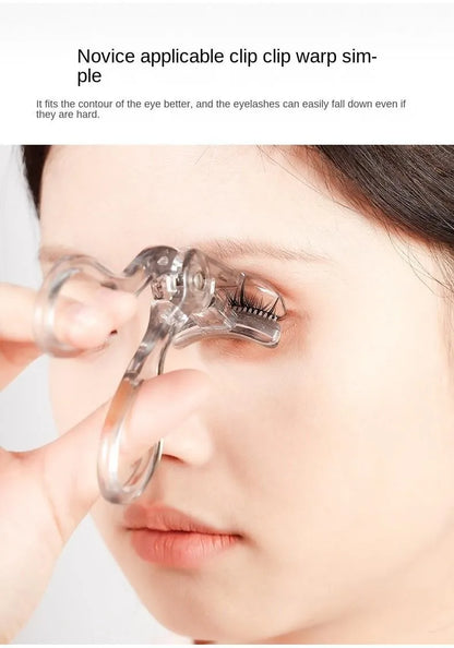 Dual-Type Eyelash Curler with Comb – Wide & Partial Clip Options, Waterproof, Long-Lasting, Natural Curl, Unisex Certified