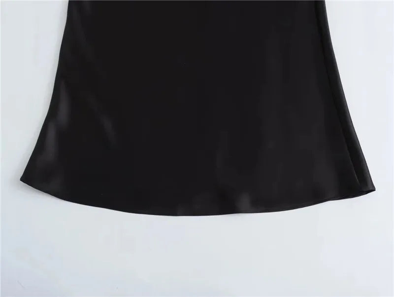 MUJER Woman 2025 Satin Skirt Women High Waist Long Skirts For Women Summer Black Midi Skirt Woman Office Elegant Women's Skirts