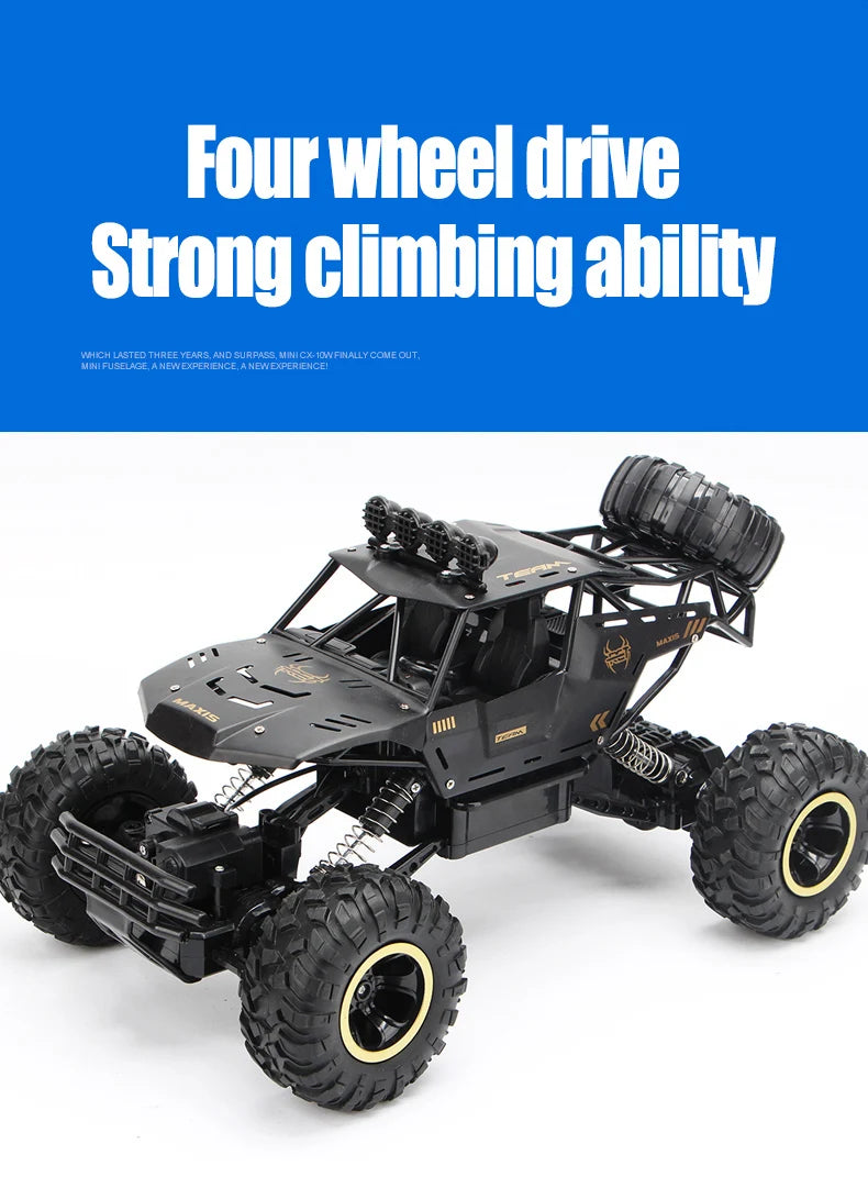 35CM Remote Control Off Road RC Car Radio Climbing Super Alloy Truck Buggy 4x4 RTR Vehicle Electric Toy Childrens Kids Gifts