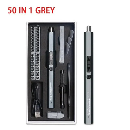 12-In-1 50-In-1 Electric Screwdriver Set Phone Game Machine Toy Computer Charging Screwdriver Rechargeable Wireless Cordless Bit