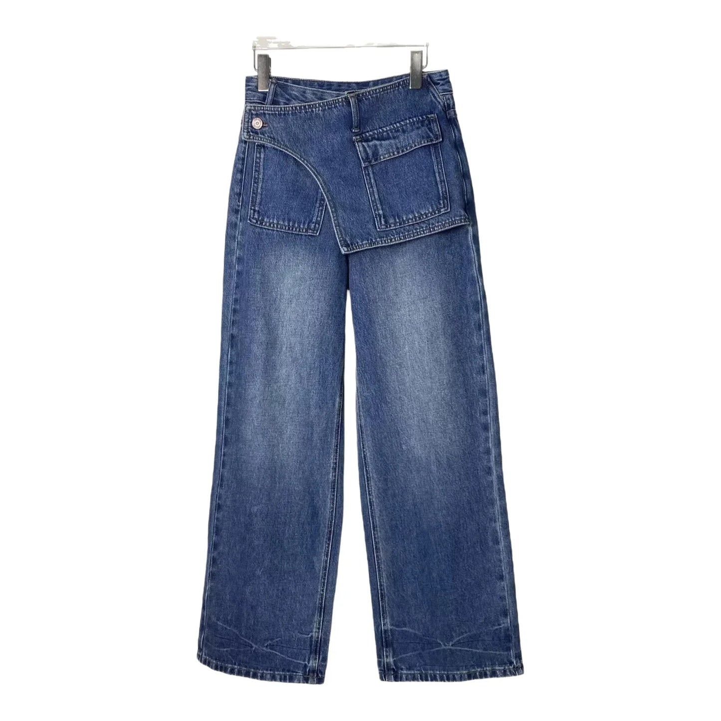 High Waist Comfortable Casual Women's Jeans High Waist Design Versatile Slimming Wide Leg Trendy Denim Pants