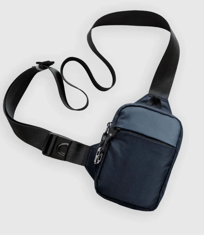 Fashionable Mini Crossbody Bag for Men with Stainless Steel Lock RFID Anti-Theft Mobile Phone Single Shoulder Bag