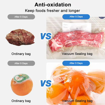 Vacuum Packaging Bags for Food Vacuum Bags BPA-Free Food Vacuum Sealing Bag Reusable Food Storage Zipper Sealer Bags 10pcs 30pcs