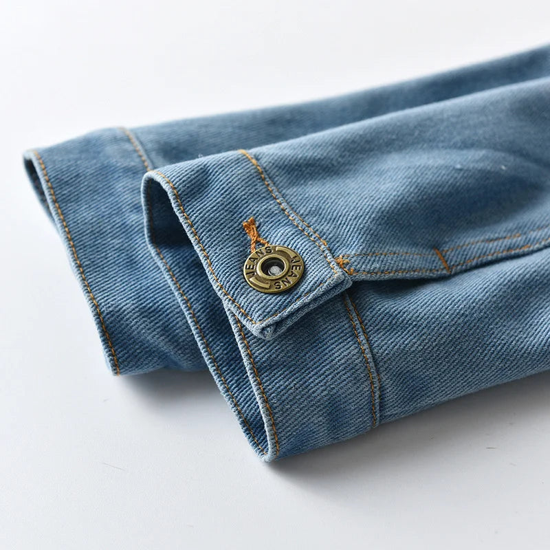 Denim Jackets For Boys Fashion Short Coats Children Clothing Spring Autumn Boys Girls Jean Outerwear Kids Single-breasted Jacket