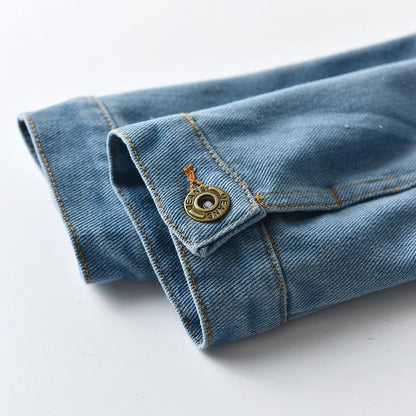 Denim Jackets For Boys Fashion Short Coats Children Clothing Spring Autumn Boys Girls Jean Outerwear Kids Single-breasted Jacket